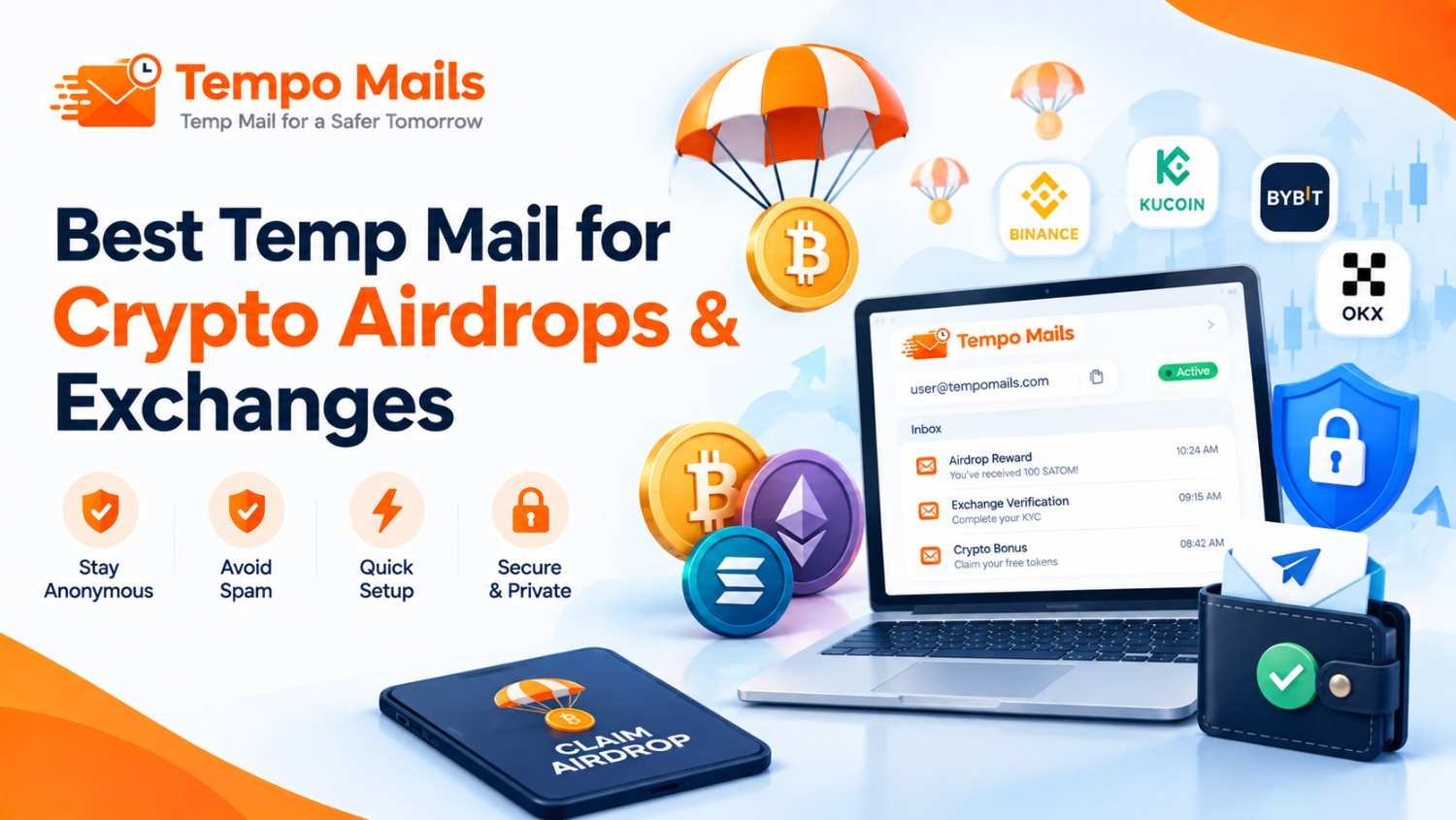 Best Temp Mail for Crypto Airdrops & Exchanges