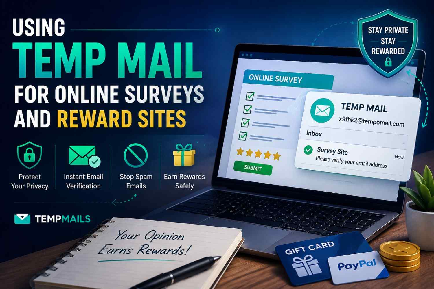 Using Temp Mail for Online Surveys and Reward Sites