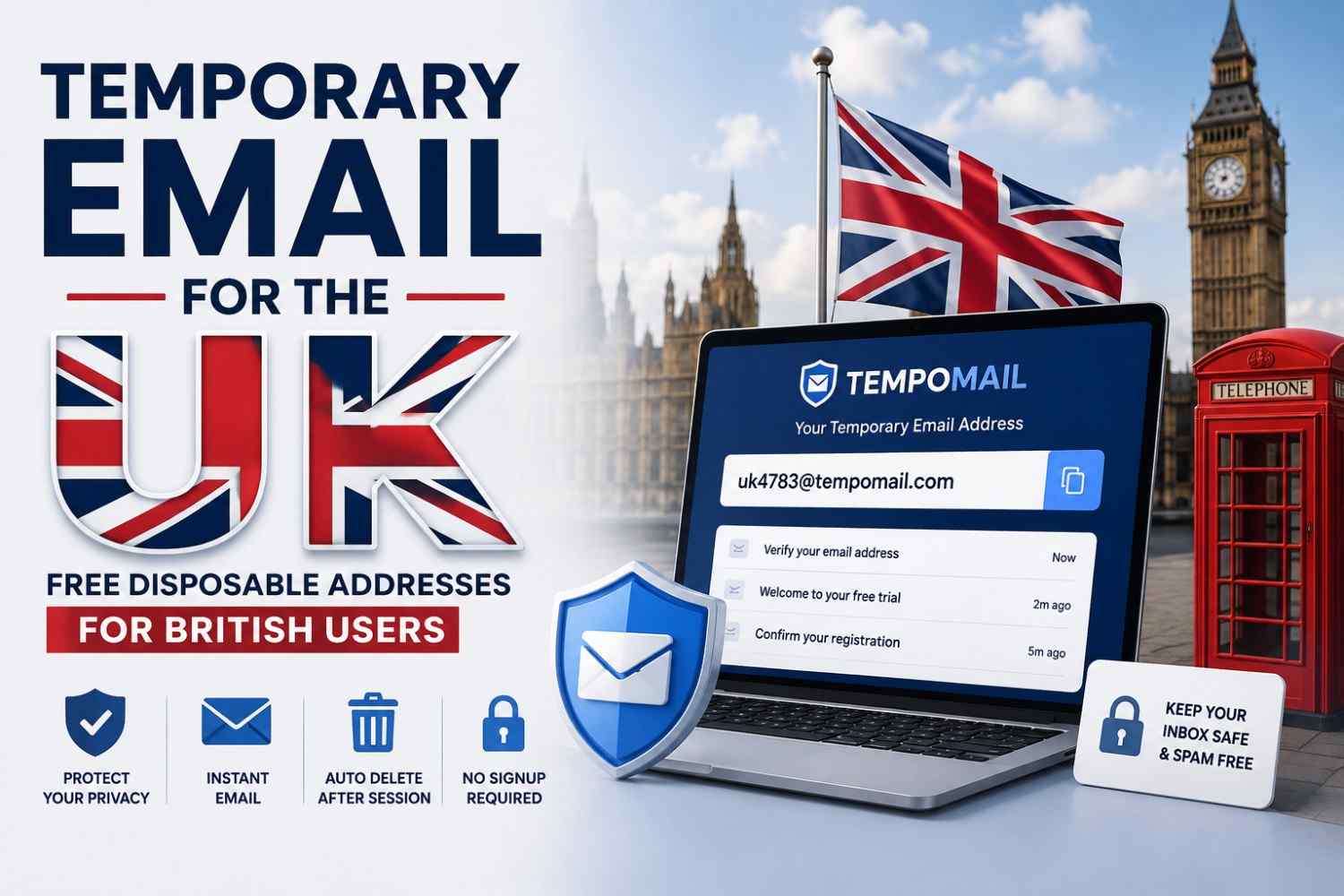 Temporary Email for the UK: Free Disposable Addresses for British Users