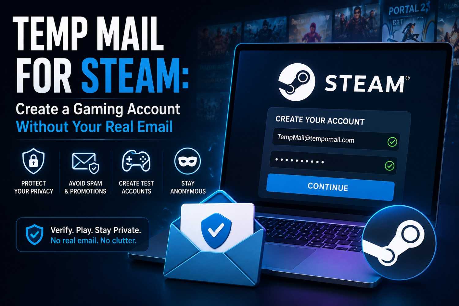 Temp Mail for Steam: Create a Gaming Account Without Your Real Email