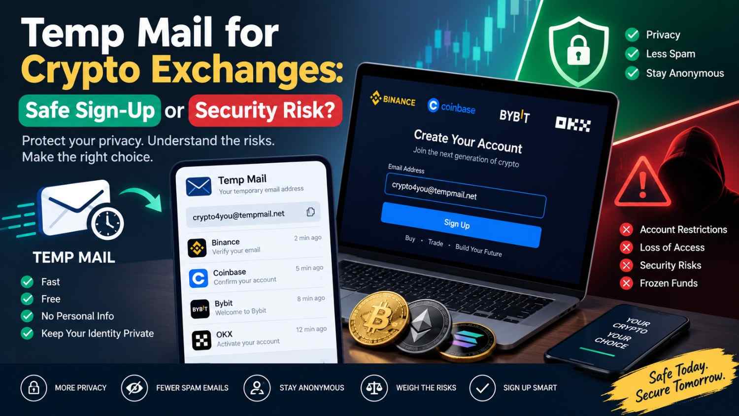 Temp Mail for Crypto Exchanges: Safe Sign-Up or Security Risk?