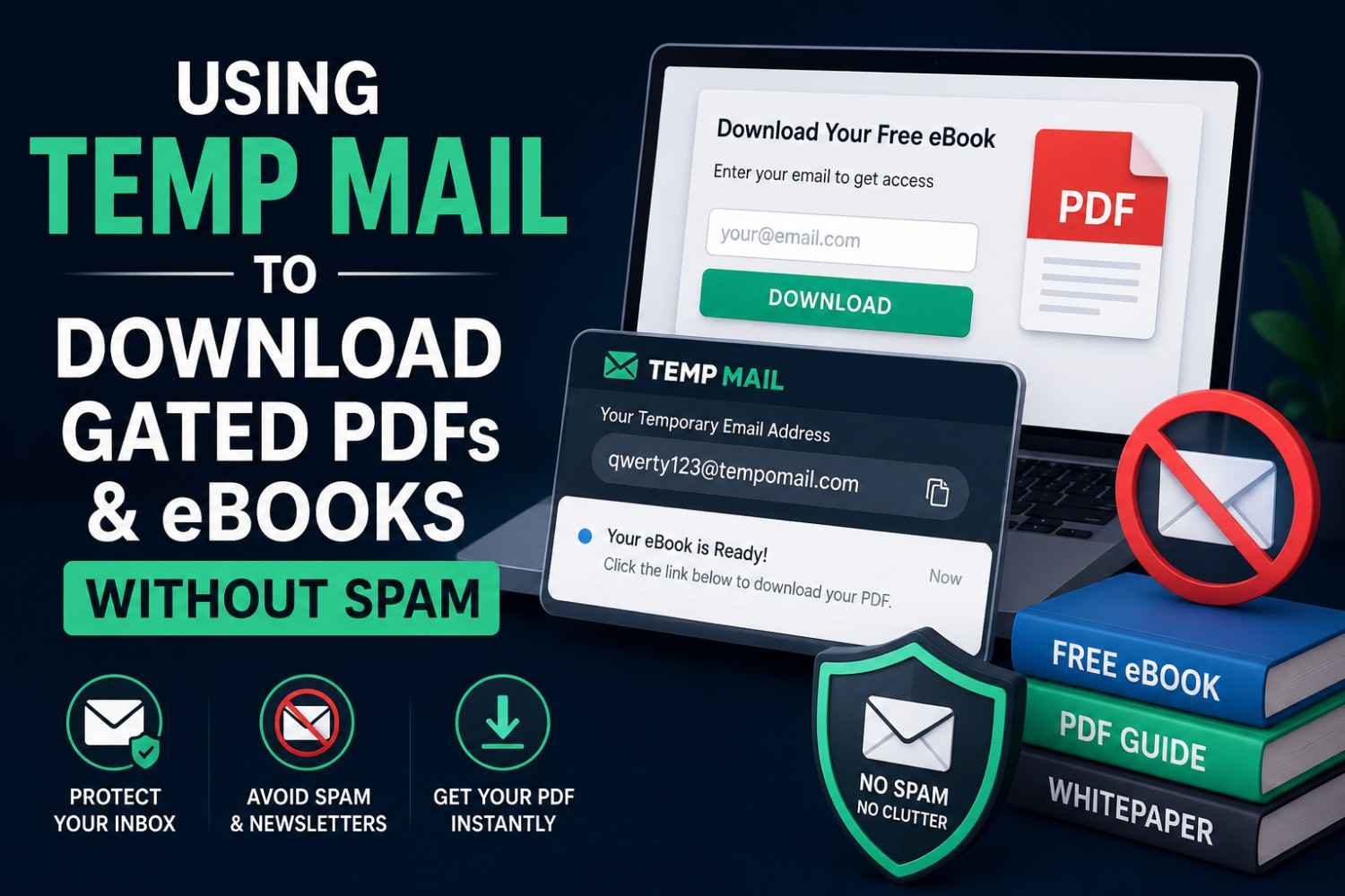 Using Temp Mail to Download Gated PDFs and eBooks Without Spam