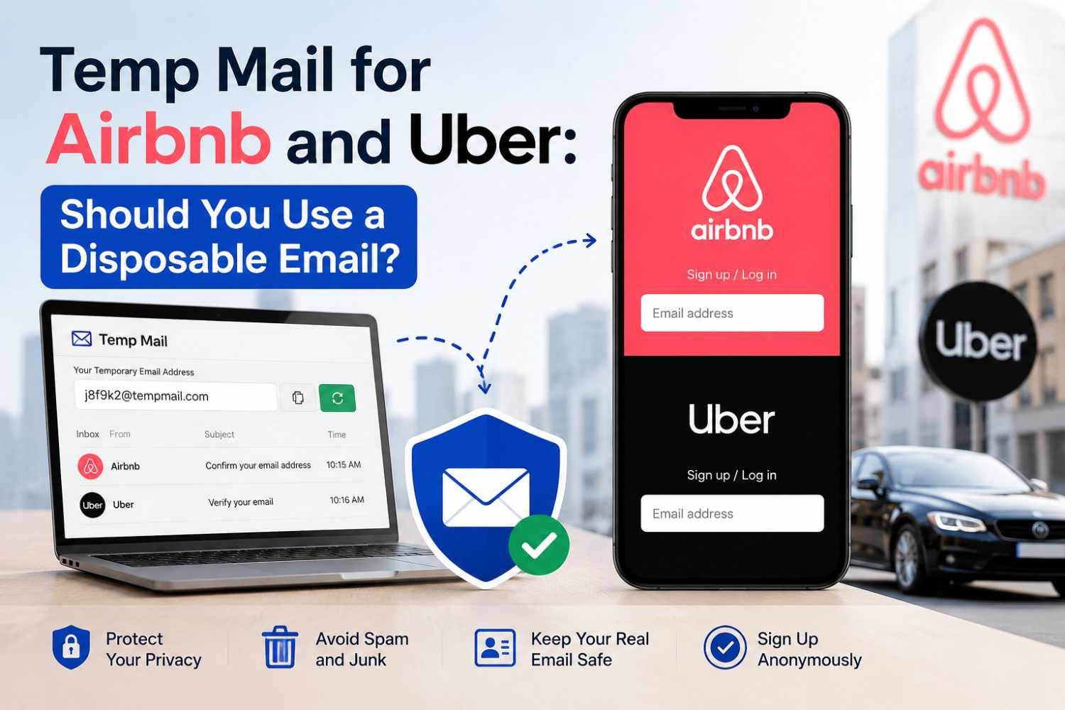 Temp Mail for Airbnb and Uber: Should You Use a Disposable Email?