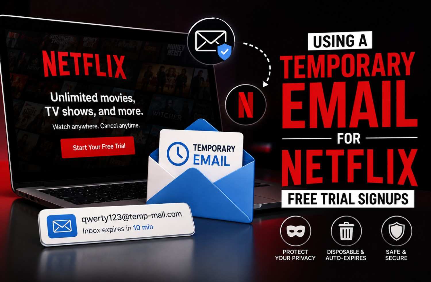 Using a Temporary Email for Netflix Free Trial Signups