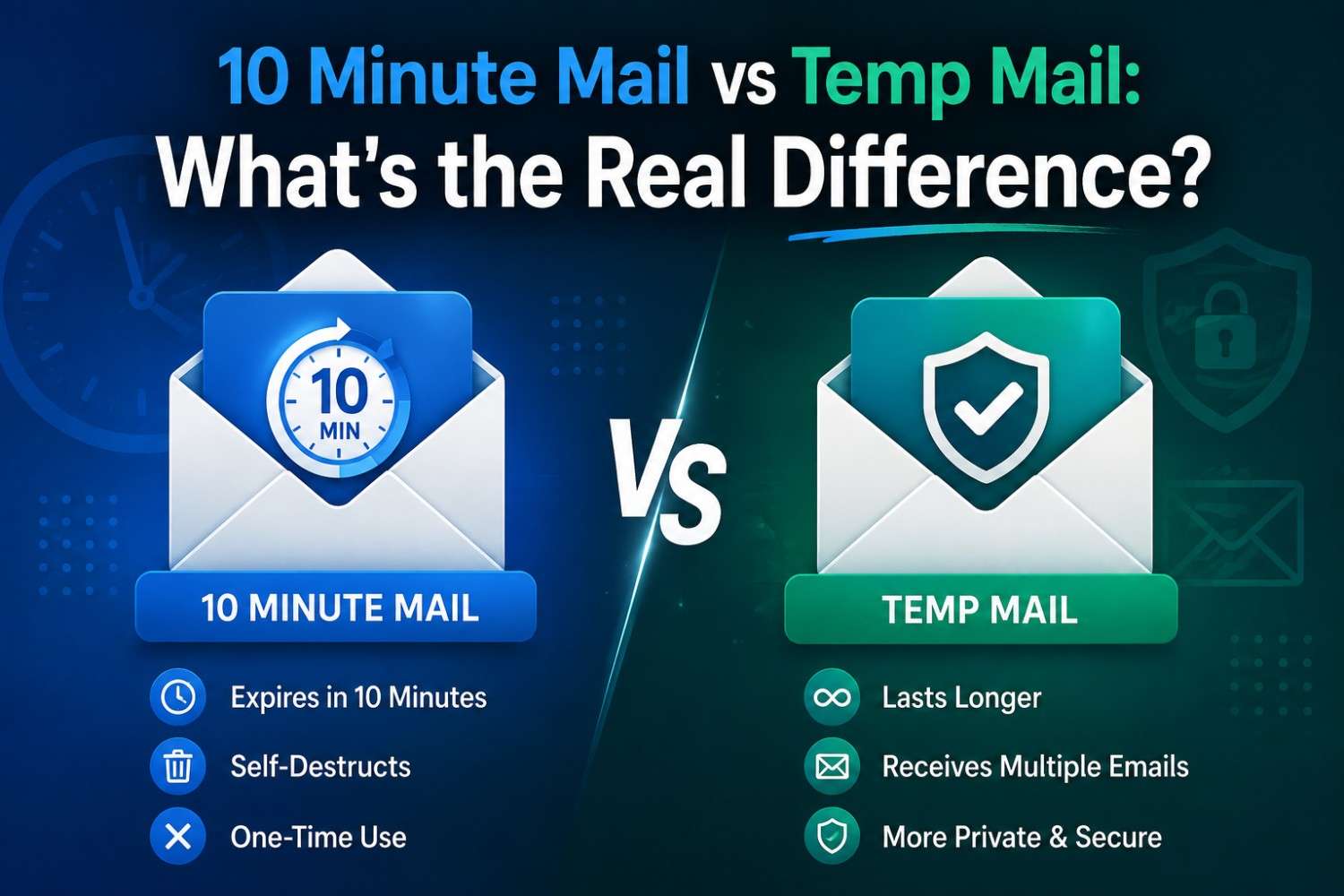 10 Minute Mail vs Temp Mail: What's the Real Difference?