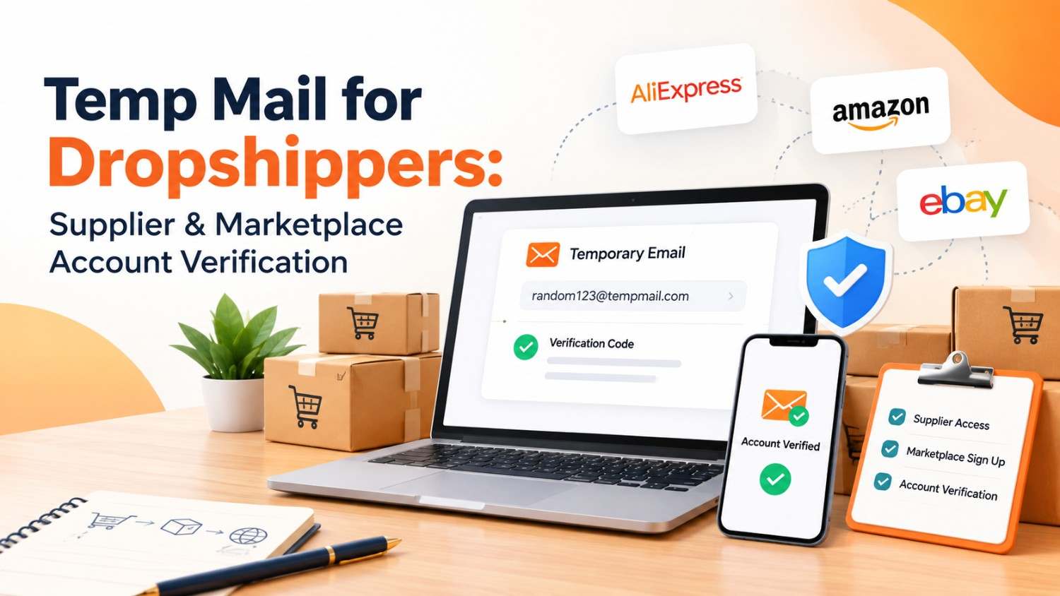 Temp Mail for Dropshippers: Supplier & Marketplace Account Verification