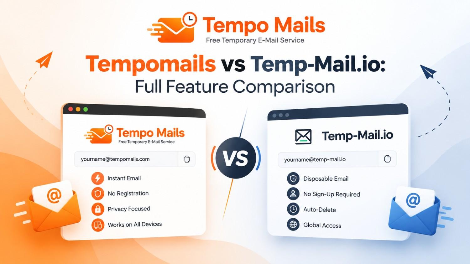 Tempomails vs Temp-Mail.io: Full Feature Comparison