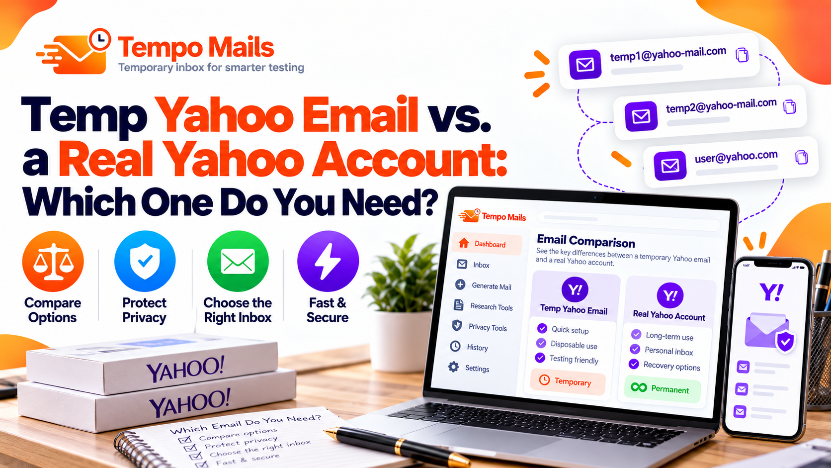 Temp Yahoo Email vs. a Real Yahoo Account: Which One Do You Need?